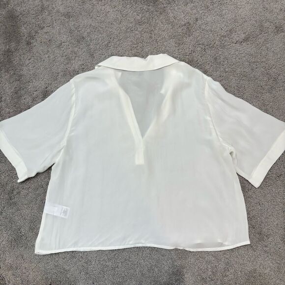 J. Crew Ivory Blouse with Collar - Picture 3 of 11
